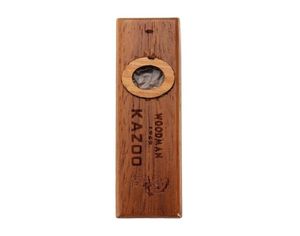 Highend Wood Kazoo Instrument Ukulele Guitar Partner Wood Munnonica med Metal Box för Music Player Kids Toy Gift7527799