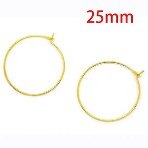 Polish Best Quality 1000 Pcs Gold Color Earring Hoops Wine Glass Charm Rings 25mm DIY Findings Jewelry Making(W00865T)