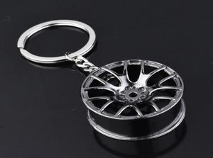 Keychains Auto Turbo Hub Keychain Wheel Rim Car Keyring Luxury Zinc Alloy Key FOB Tire Styling Chain For9139665