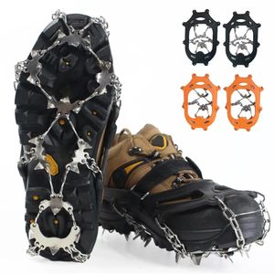 1 Pair Ice Crampons Lightweight 24 Teeth Mountaineering Cleats with Carry Bag Ice Cleats for Hiking Climbing Jogging on Snow Ice 240102