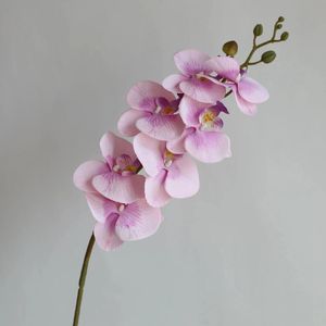 Decorative Flowers 35" Fake Orchids In Lilac Pink Artificial Phalaenopsis Stem DIY Office/Wedding/Home/Holiday/Kitchen Decorations Gifts