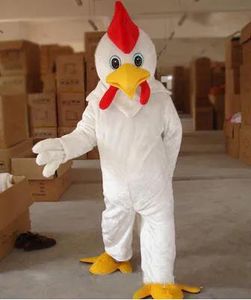 Trajes 2018 venda quente tamanho adulto fantasia de mascote de frango branco preço de atacado mascote de galo