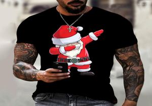 Men039s T-Shirts Weihnachten Karneval Herren T-Shirt 3D-Druck Hip Hop Humor Weihnachtsmann Cool und hübsch Street Fashion Clothin3291636