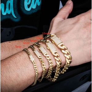 5mm 6mm 8mm 10mm 12mm d Color Vvs Moissanite Cuban Link Chain Bracelet Silver 10k 14k 18k Gold for Men in Stock