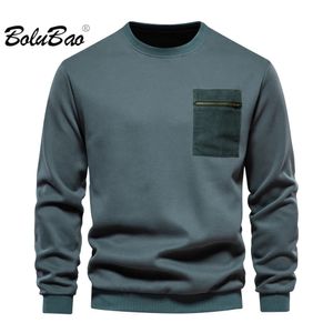 BOLUBAO Felpa con cappuccio casual da esterno Felpa da uomo in puro cotone caldo lana di agnello Top design di alta qualità 240103