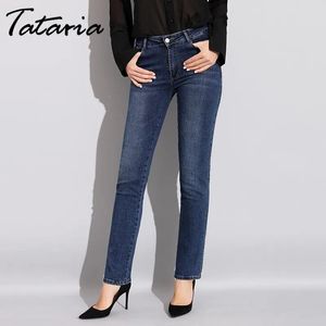 Jeans Tatatia Denim Jeans skinny per donna Jeans elasticizzati taglie forti Donna Vita alta Jeans blu da donna Pantaloni a matita in denim Y19043