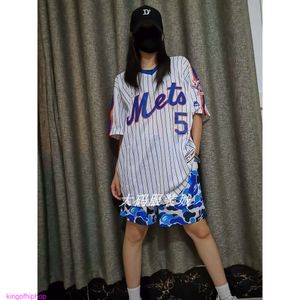 Fashion Clothing Sportswear Tops Rock Hip hop Tees T-Shirts Trendy large loose men's women's short sleeved T-shirt striped baseball medium length hiphop photo team