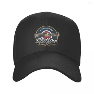 Top Caps Vintage Supermarine Spitfire Beyzbol Kapağı Yetişkin Savaş Uçak Savaş Pilot Uçak Ayarlanabilir Dad Hat Açık Snapback