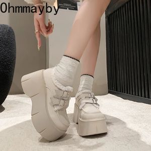 Spring College Style JK Small Leather Shoes for Women's Japanese Fashion Casual Single Shoes Increase Loafers Oxfords 240102