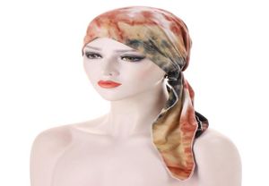 Scarves Womens Muslim Print Inner Hijabs Cap Cancer Chemo Turban Hat Cotton Headwear Arab Wrap Head Scarf Hair Accessories2571616