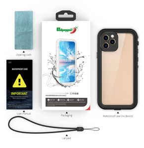 Capas de telefone à prova d'água para iphone12 mini 11 pro xr max xs 8plus 7 6s transparente redpepper à prova de choque à prova de neve capa de natação 6460563