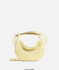 Botteg Venetas Sardine Bag Ice Cream Damen Designer-Handtasche Leder Vielseitige Sardine Bag Woven Bag Womens Advanced Hand Dumpling Bag 2024 Neue Umhängetasche HB0P