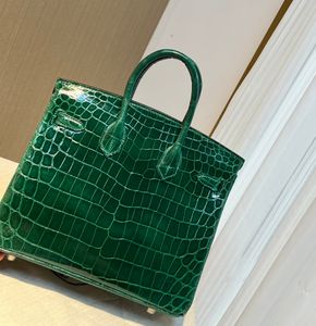 bolsa de bolsa de luxo bolsa de 25 cm bolsa de designer real shinny skin crocodilo