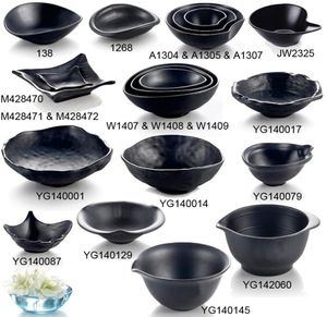 Меламиновая посуда Black Frost Овальная миска для рамэна Корейский ресторан A5 Меламиновые большие миски Меламиновая посуда Whole6634674