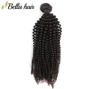 Wątłyk Bellahair Kambodian nieprzetworzony Weft Kinky Curly Hair Bundles 10 24 Virgin Hair Extensions Double Weft Human Hair Wefves