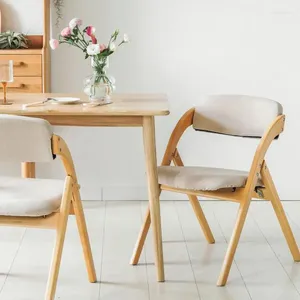 Decorative Figurines Solid Wood Folding Chair Household Back Dining Office Computer Stool Simple Portable