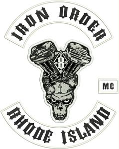 Narzędzia MC Iron Order Rhode Island Haftle Patches żelazo na motocyklu motocyklowy jeźdźca kamizelka kamizelki ubrania Appliki bezpłatna wysyłka