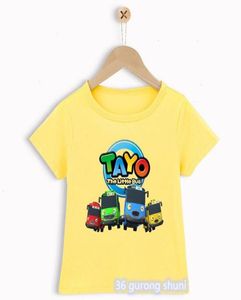 Boy S T-shirts Funny Tayo And Little Friends Cartoon Print T Shirt Fashion Trend Baby Yellow Tops8575964