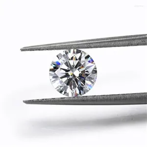 Lose Diamanten, Moissanit, EF-Farbe, 4 mm, 0,3 3 ct/Packung, runder, im Labor gezüchteter Diamant im Brillantschliff für Ring, Ohrring, Armband