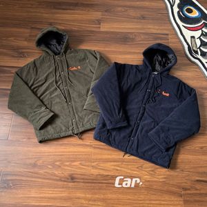 Carhart skarvad fleece cardigan vintage jacka för män casual breasted lös trendig jacka löst passande tung jacka