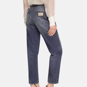 2024 Designers Women's Jeans New style Metal trim back pocket high-waisted slim-fit denim pants Blue Casual trousers Clothing Popular Streets streetwear SML