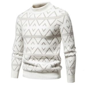 Wysokiej jakości swobodny trend naśladowania męskiego Sweter norki miękki i wygodny ciepły dzianin pullover menu odzieży 240104