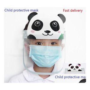 Visors Antifog Safety Child Face Shield Transparent Antispitting Splash Clear Eco Pet Reusable Protective Mask Drop Delivery Fashion Dhk7S