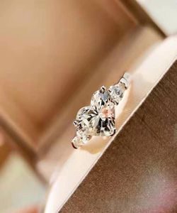 Wini039s Girls Products Sell Wellgirls Fashion Simple Diamond Heartgirls -Shaped Zircon Engagement Ring for Women P5ot6147304