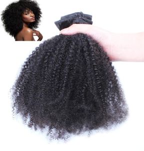 Afro -Amerikan Moğol Virgin Afro Kinky Kıvırcık Saç Klipsi İnsan Saç Uzantıları 100G Virgin Kıvırcık Klip Remy Saç Uzantıları 3354669