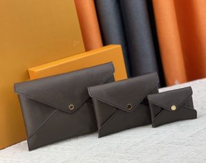 Женская дизайнерская сумка-клатч, роскошные кошельки Pochette Kirigami, коричневые цветочные держатели для карточек с буквами большого размера, высококачественный женский модный кошелек для монет, сумки 3 шт. в 1