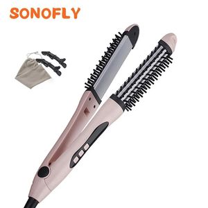 STRATENERES SONOFLY MULTIFUNCTAL HAIR STRAIGHTENER CURLING IRON 2IN1ストレートヘアコームセラミックふわふわスプリントスタイリングツールHomeuse 6615