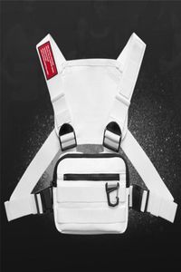 DesignerMen Тактическая поясная сумка Тактический пакет Хип-хоп Функциональный жилет Нагрудник Камуфляжная нагрудная сумка для снаряжения Открытая охотничья сумка Черный Whit6845998