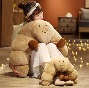 70cm Creative Croissant Plush Toys Kawaii Food Bread Pillow Stuffed Soft Dolls Sleeping Cushion for Children Baby5892813