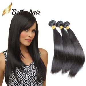 Wefts Bella Hair 3pcs/lot Unprocessed Brazilian Hair Weft Natural Color Grade 9A Straight Weaves Julienchina