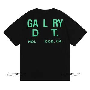 Designer-T-Shirts von Galery Dept, lässig, handbemalt, mit Tintenspritzern, Graffiti-Buchstaben, lockere, kurzärmelige Kleidung mit Rundhalsausschnitt, Marke Galery Dept 6215