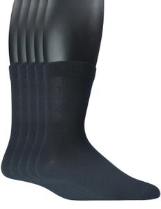 Yomandamor Herren-Diabetiker-Socken, 5 Paar, Bambus-Viertel, mit nahtloser Spitze und unverbindlichem Oberteil, 240103