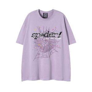 Дизайнерская футболка Spider 555 Men Men Women Женщины Pure Cotton T Roomts Street Pop Fashion с коротким рукавом несколько цветов USA Size S-XL 889