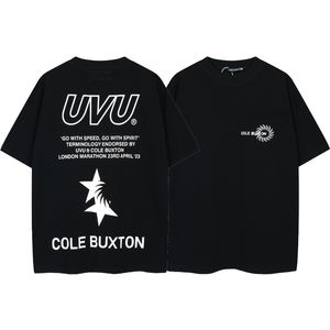Camiseta de grife masculina Cole buxton camiseta verão primavera solta verde cinza branco preto camise