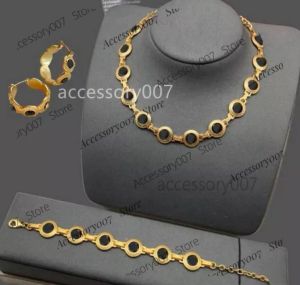designer jewelry necklace Black Resin Necklaces Bracelet Earring Rings Set Banshee Medusa Head Portrait 18K Gold Plated Women's Birthday Festive Party Gifts MS2 ---0 1