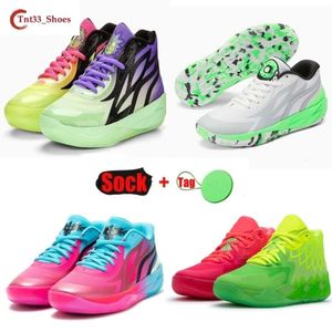 Lamelo Ball MB.01 MB.02 Erkek Basketbol Ayakkabıları Rick ve Morty Rock Ridge Red Queen City Buradan Değil Lo UFO Buzz City Black Blast Mens Trainers