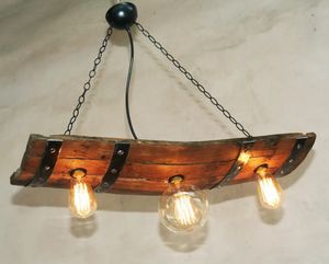 Rustic ceiling lights - Wine barrel pendant light - Wine room and cellar lighting