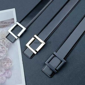 Bälten 2023 Nya högkvalitativa bälten Kvinnor Män dubbel F Letter Buckle Belt Simple Fashion Jeans Trousers Lady Luxury Brand Belt