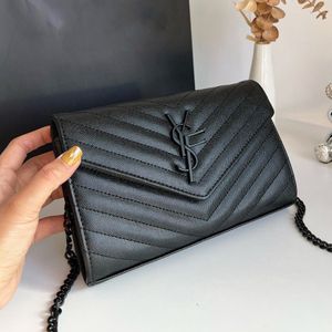 حقيبة مصممة حقائب اليد الفاخرة على شكل نساء أزياء صليب الجسم التمساح LE5A7 حمل Loulou Messenger Black Calfskin Classic Handbag Bags