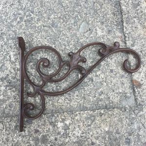 Rails 4 Pieces Decorative Wall Hook Wrought Iron Bracket Garden Decorations Used for Hanging Plants Lantern Birdcage Flower Hangers Hold