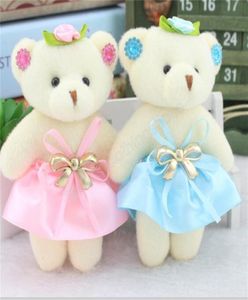 Diamond Bear Mini Plush Toys Cartoon Sched Mały prezent Whatle Wedding Candy Bag Torka Flower 5017085