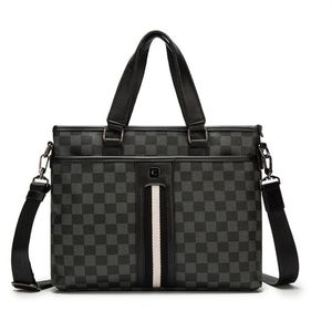 Men Leather bags luxurys Briefcase Business Handbag Messenger Male Vintage Shoulder Men's Large Laptop Travel Bag248U