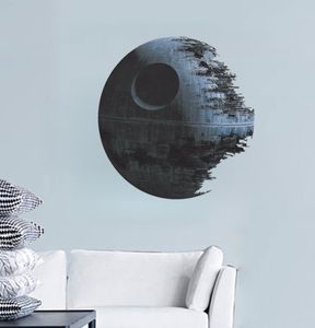 Zooyoo War Death Star Art Wall Sticker vardagsrum sovrum 3D Heminredning klistermärke avtagbar väggklistermärken för barnrum3141293