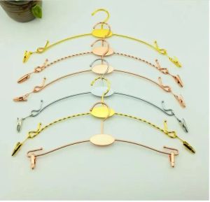 300pcs Colored Metal Lingerie Hanger With Clip Bra Hanger and Underwear Briefs Underpant Display Hangers ZZ