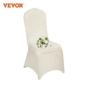 VeVor 100st bröllopsstolomslag Stretch Polyester Spandex Slipcover Folding Flat Front Chair Covers för El Dining Party 240104