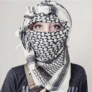 Szaliki czterostronny frędzli modny duży arabski shemagh head chusta muzułmańska szal szal keffiyeh arabski szalik bandana bonnet hidżab